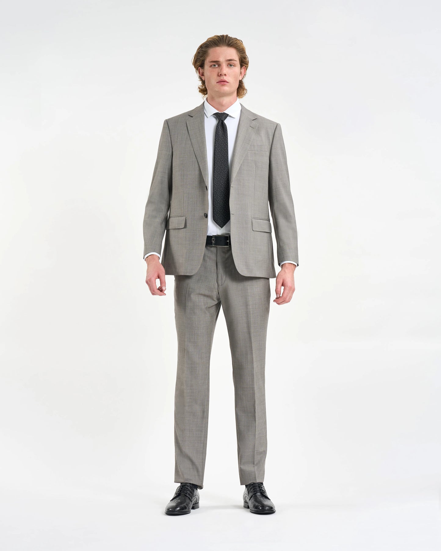 Dove Grey Micro-Check Two-Piece Suit