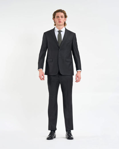 Charcoal Fine-Stripe Two-Piece Suit