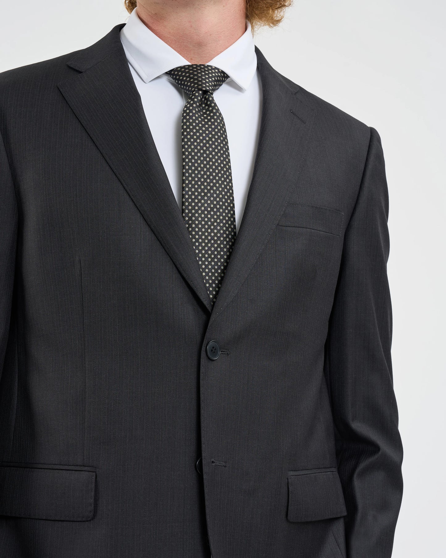 Charcoal Fine-Stripe Two-Piece Suit