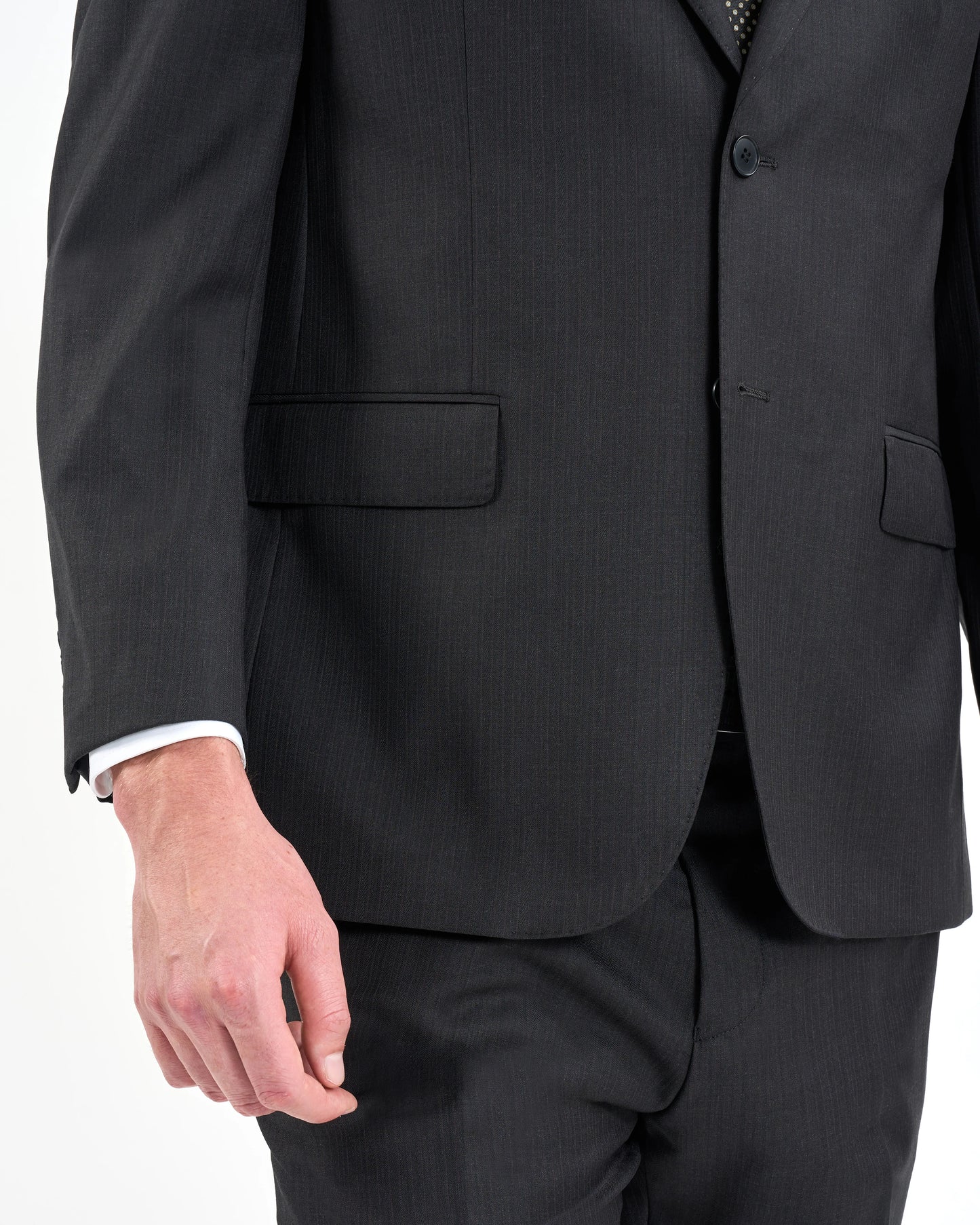 Charcoal Fine-Stripe Two-Piece Suit