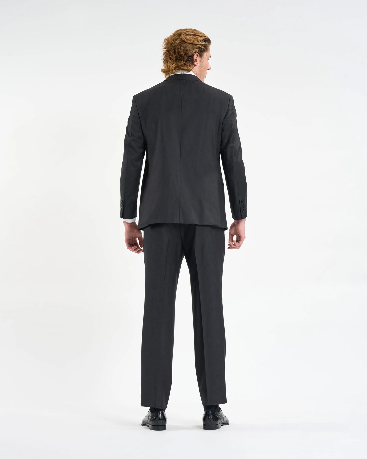 Charcoal Fine-Stripe Two-Piece Suit