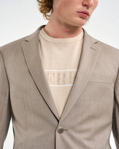 Taupe Melange Two-Piece Suit