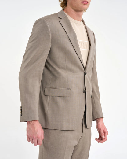 Taupe Melange Two-Piece Suit