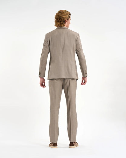 Taupe Melange Two-Piece Suit