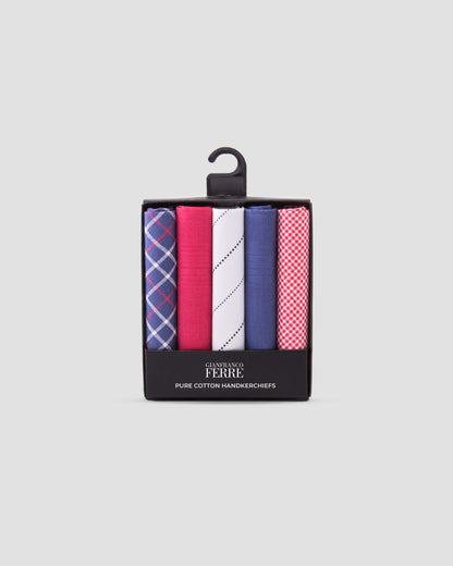 Gianfranco Ferre Assorted Pattern Cotton Handkerchiefs