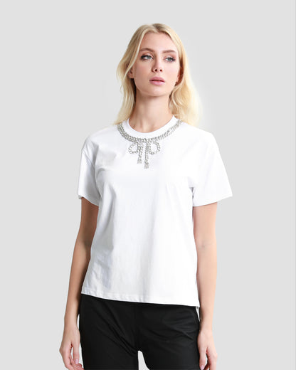 Embellished Cotton T-Shirt