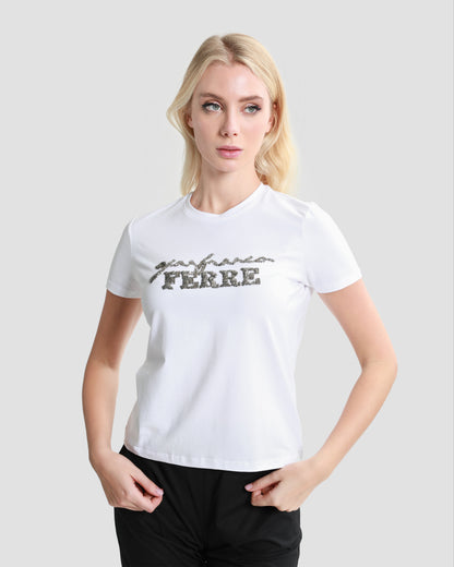 Embellished Cotton T-Shirt