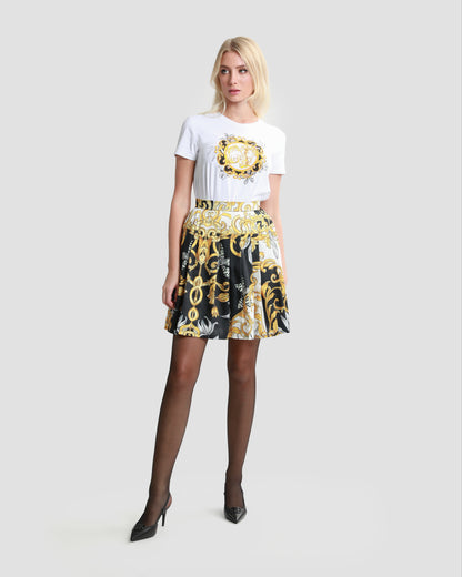 Baroque Pleated Mini Skirt
