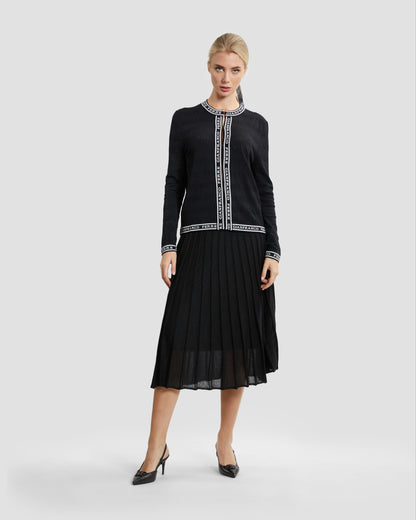 Brand Tapered Cardigan