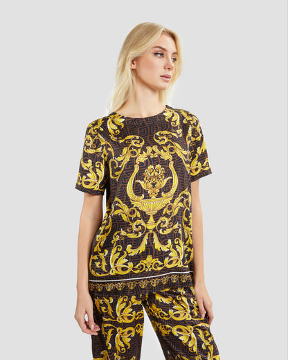 Oriental Baroque Patterned Top