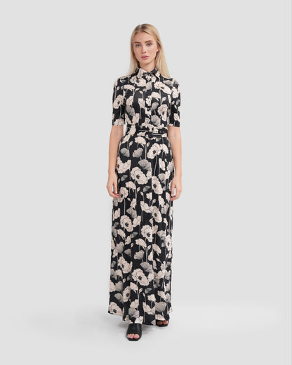 Poppy Floral Belted Maxi Dress