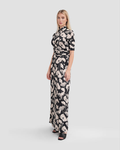 Poppy Floral Belted Maxi Dress