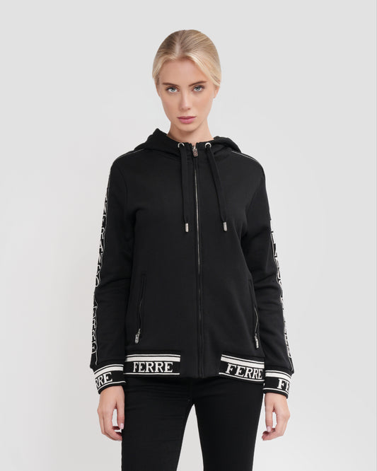 Jacquard Logo Tape Zip-up Jacket