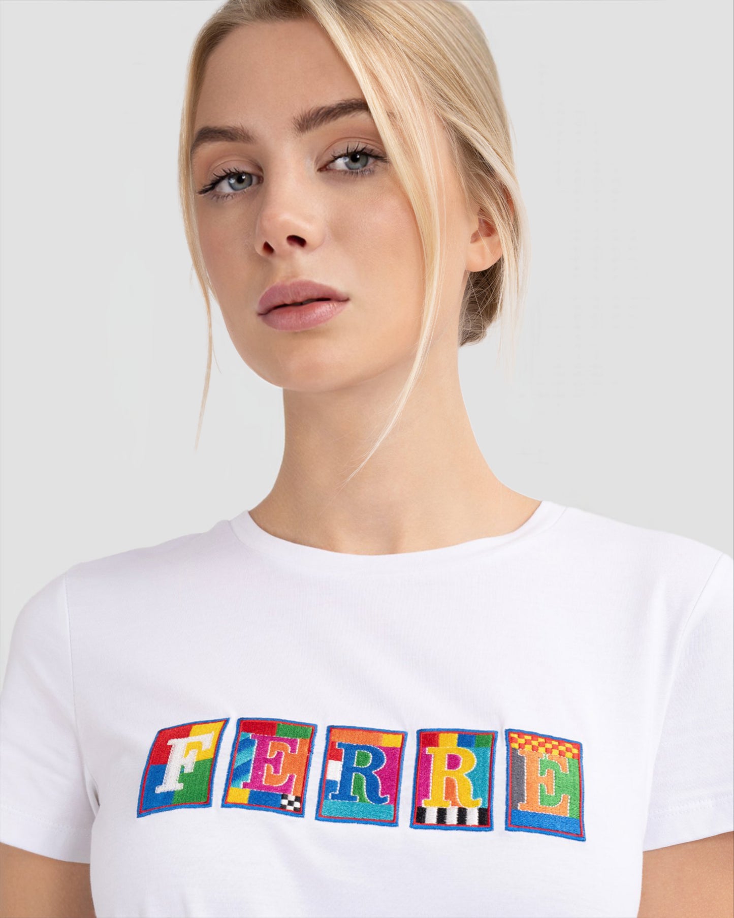 Multicolor Embroidered Logo T-Shirt