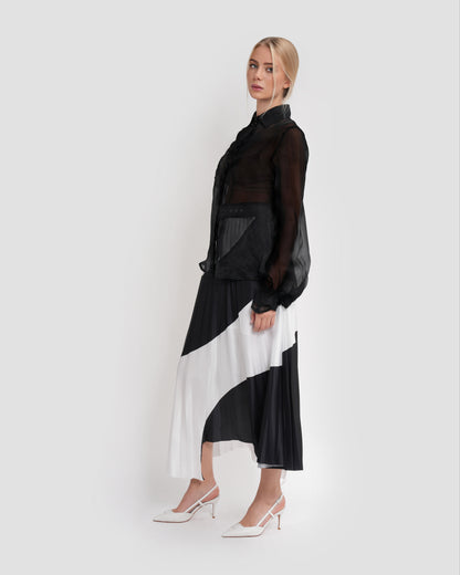 Black Sheer Silk Shirt