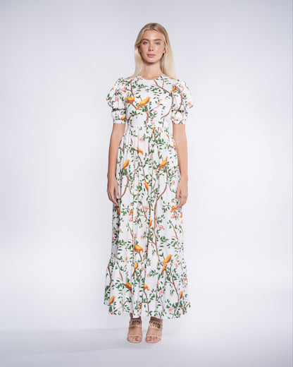 Floral Open Back Maxi Dress