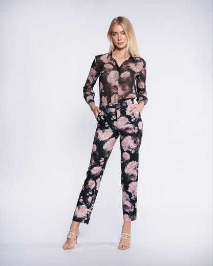 Floral Print Straight Pants