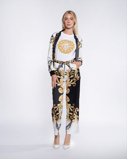 Baroque Print Reversible Bomber Jacket