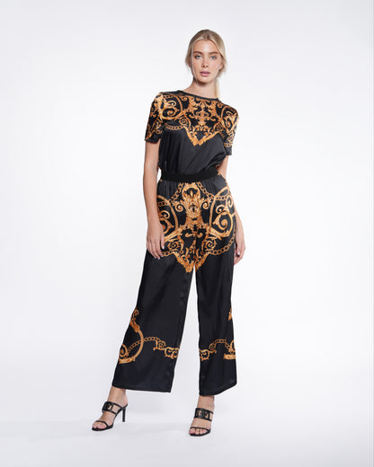 Baroque Chain Print Top