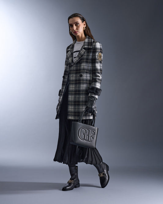 Plaid Imperial Patched Coat