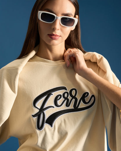 Script Ferre Front Boxy T-Shirt