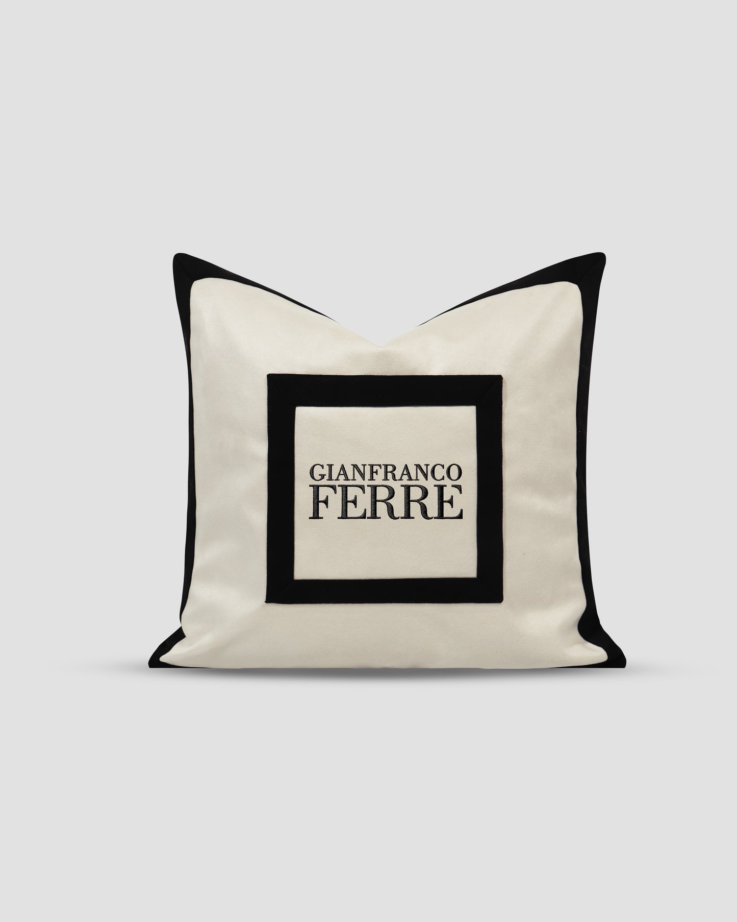 Gianfranco Ferre Heritage Logo Embroidered Cushion