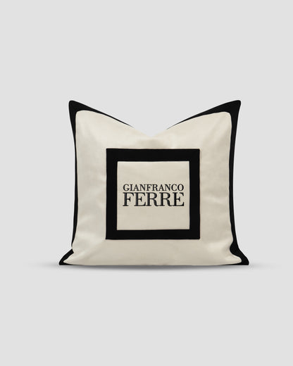 Gianfranco Ferre Heritage Logo Embroidered Cushion
