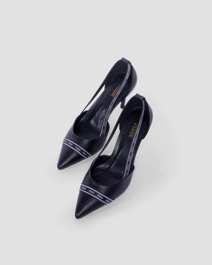 Logo Slingback Strap Pumps
