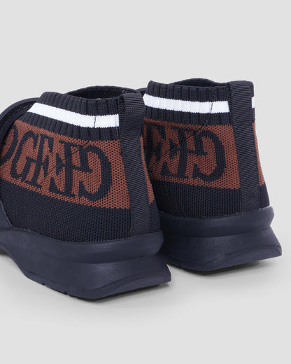 Logo Strap Knit Sock Sneakers