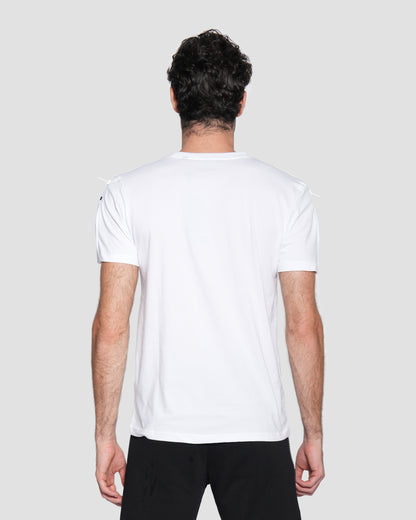 Logo Print Zip Sleeve T-shirt