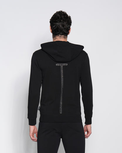 Embellished Logo Hoodie Jacket