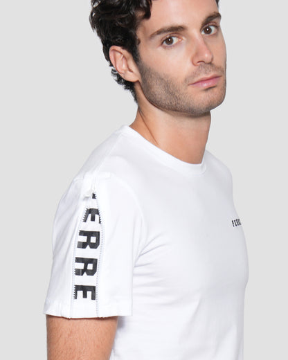 Logo Print Zip Sleeve T-shirt