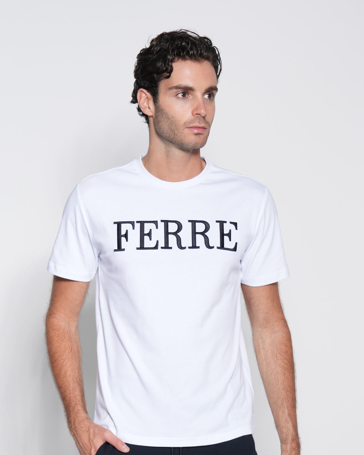 Ferré Logo Embroidery T-Shirt