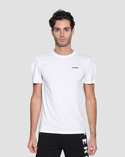 Logo Print Zip Sleeve T-shirt