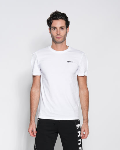 Logo Print Zip Sleeve T-shirt