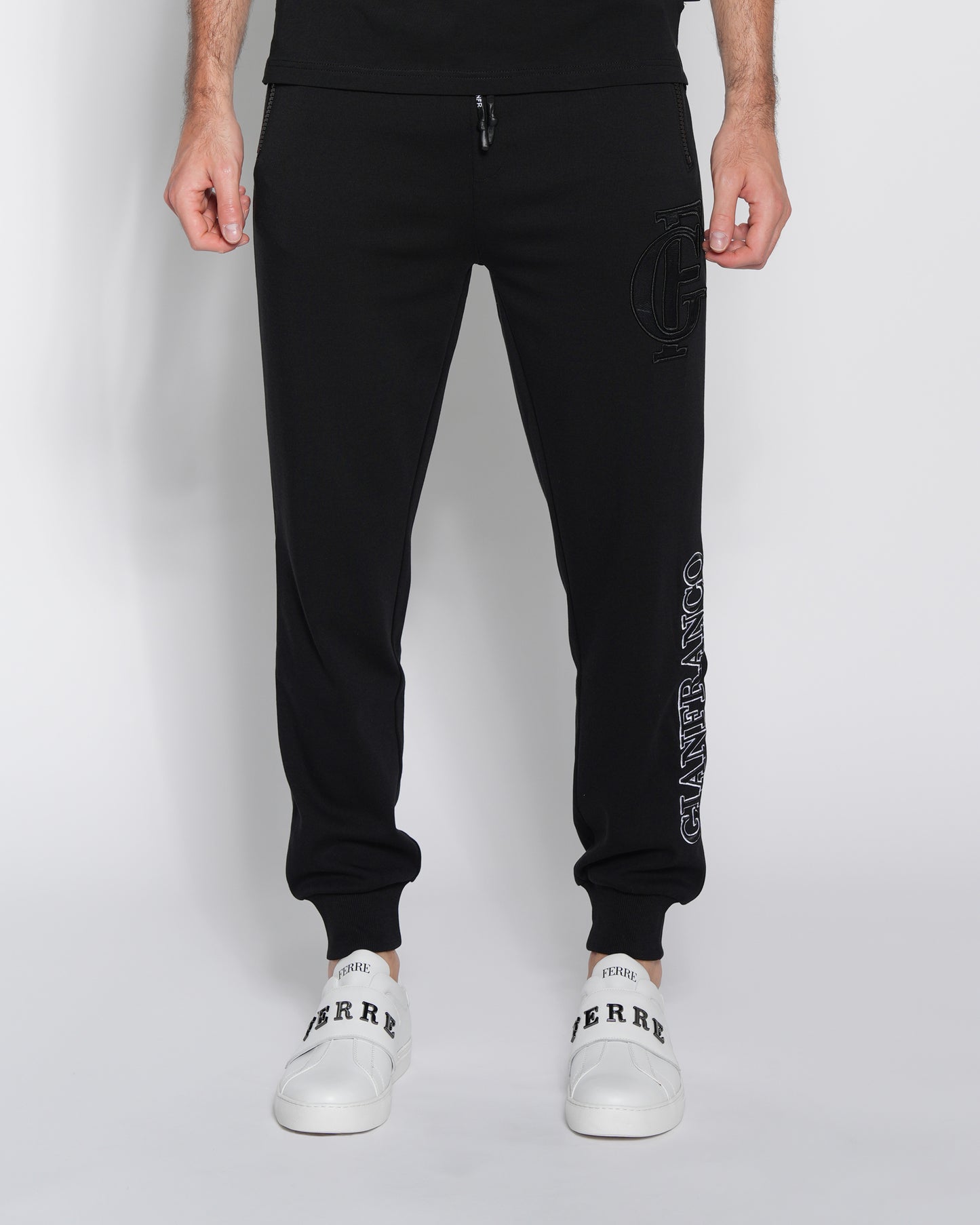 Embroidered and Printed Logo Track Pants