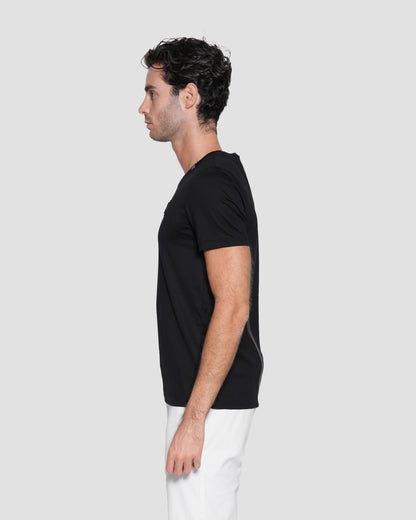 Vertical Brand Printed Back T-Shirt