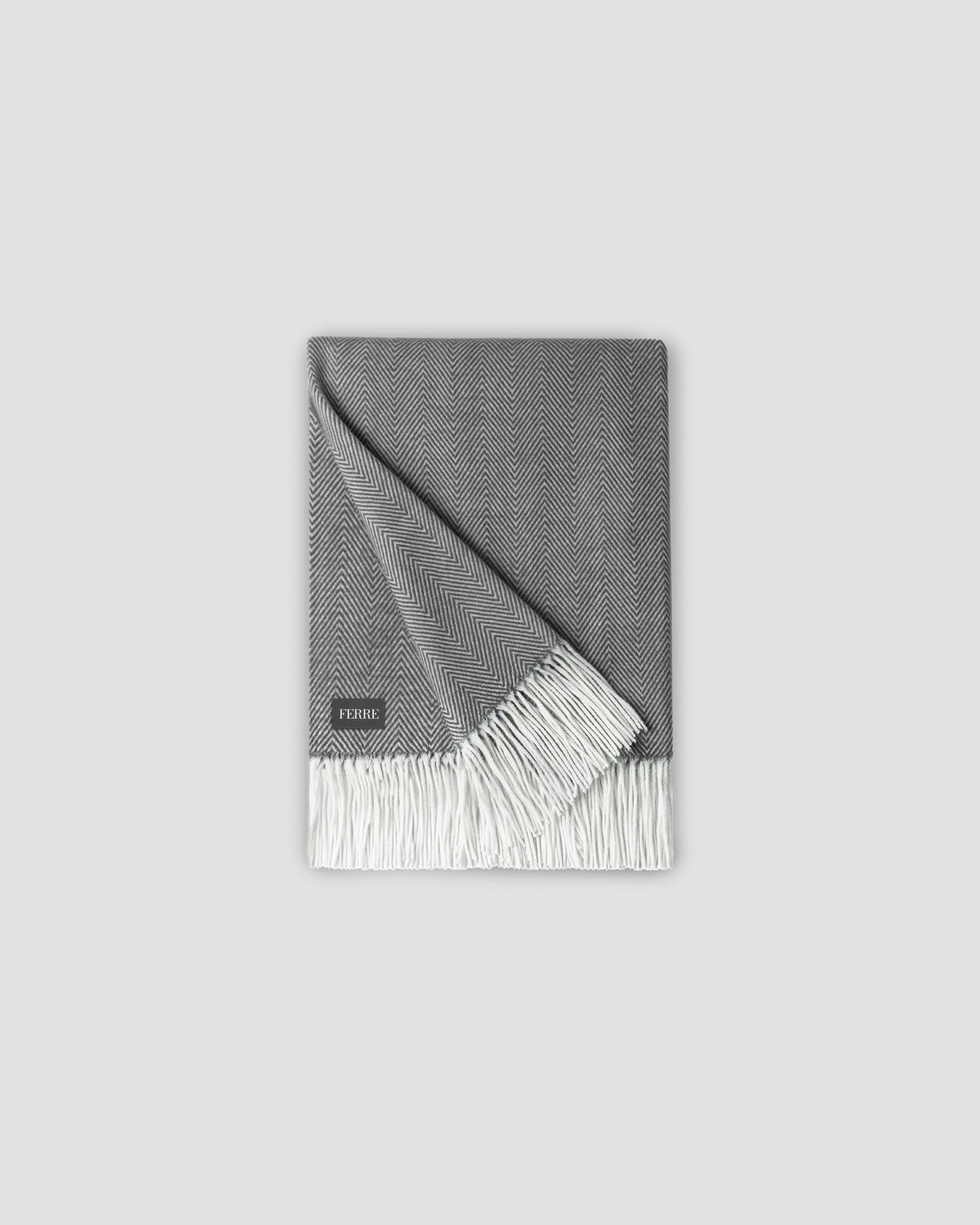 Ferre Monochromatic Herringbone Throw