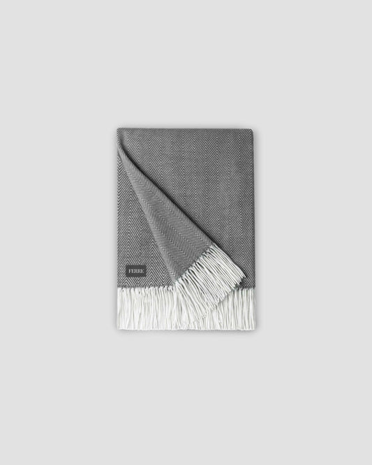 Ferre Monochromatic Herringbone Throw