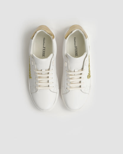 Gold Detail Embroidery Sneakers