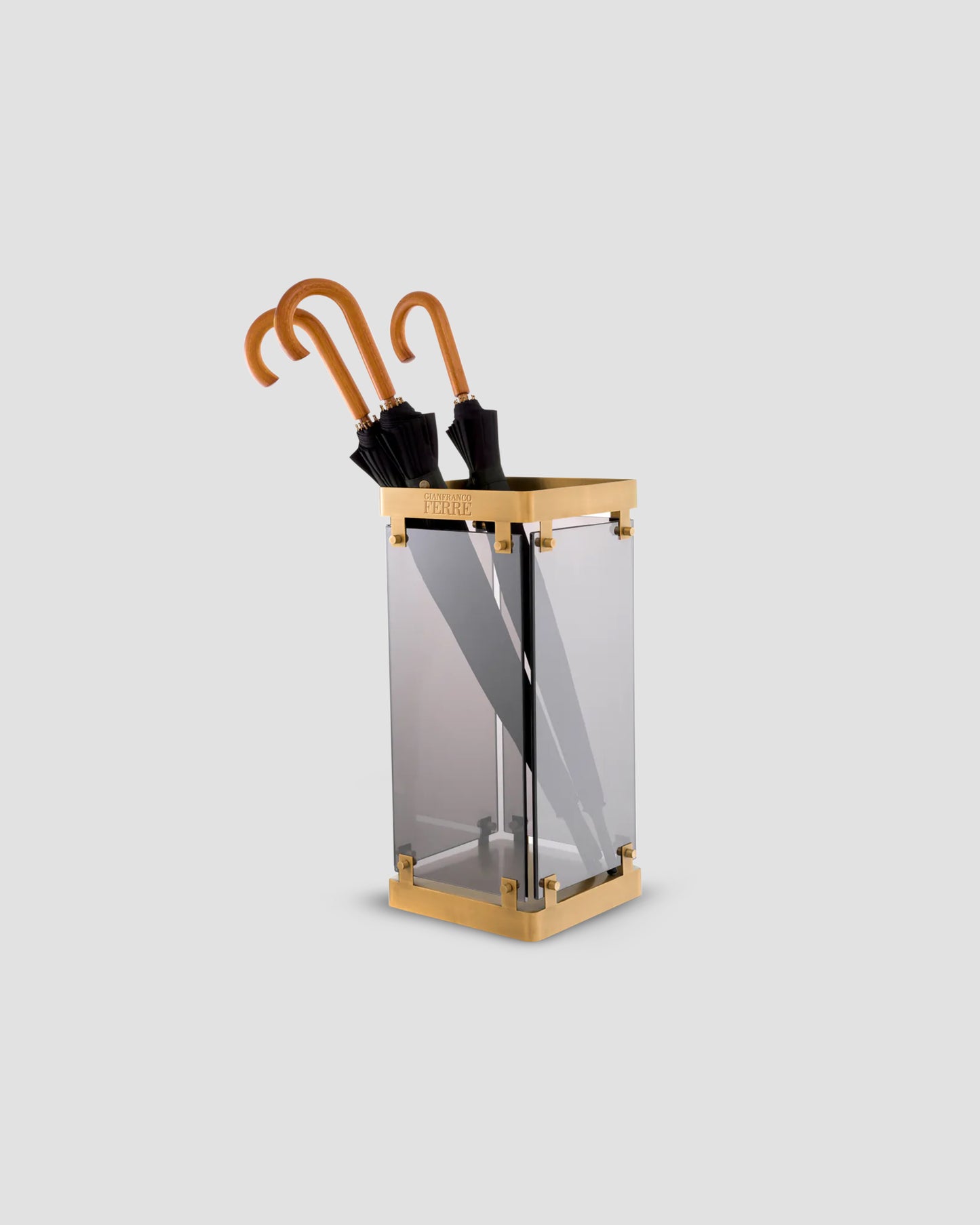 Gianfranco Ferre Elements Smoked Glass Umbrella Stand