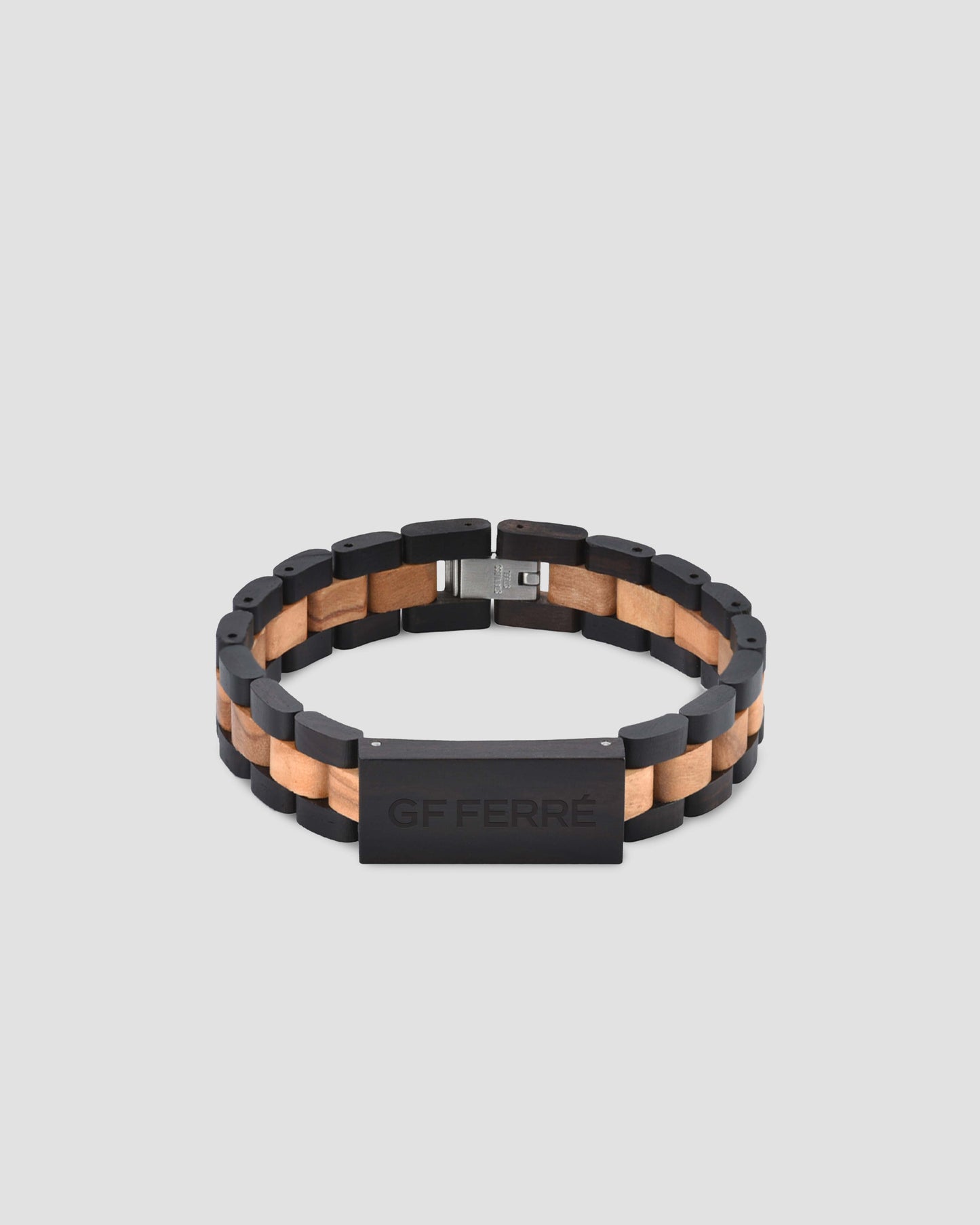 GF Ferre Timber & Steel Link Bracelet