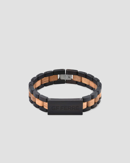 GF Ferre Timber & Steel Link Bracelet