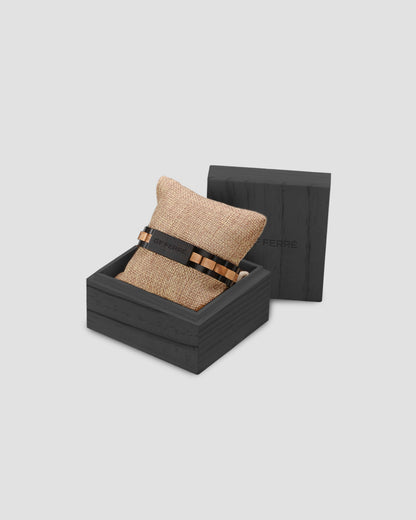 GF Ferre Timber & Steel Link Bracelet