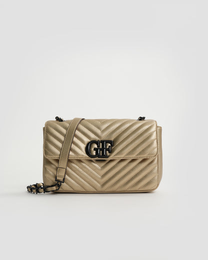 Logo Quilted Shoulder Bag