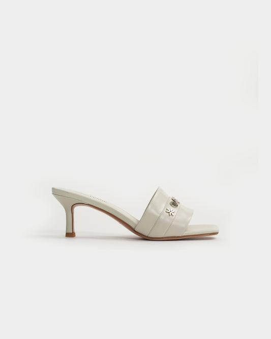 Logo-Studded Heeled Sandals