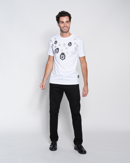 Patterned Emblem T-shirt