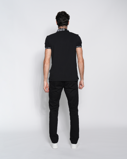 Jacquard Collar Polo Shirt